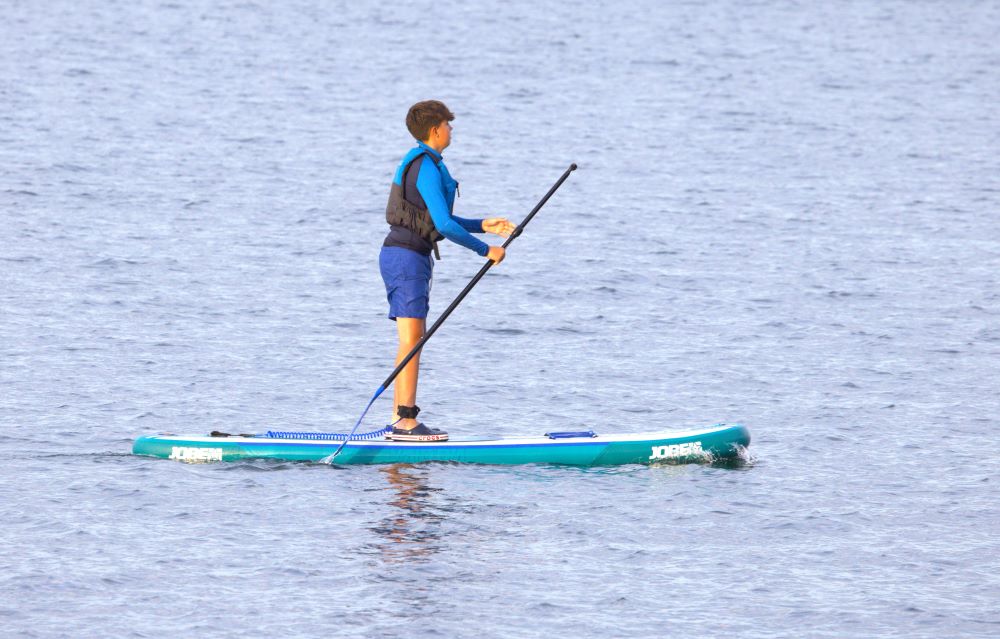 Paddle boarder in Swansea